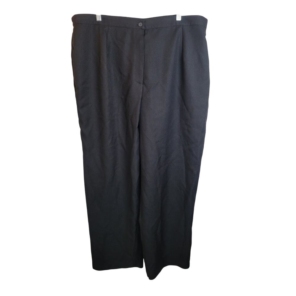 Vintage Nancy Michaels Black Straight Leg High Leg Pants‎ Women's Size 22.5